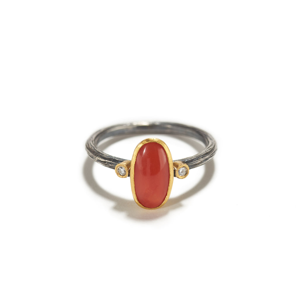 The passionate Red Coral Open Ring